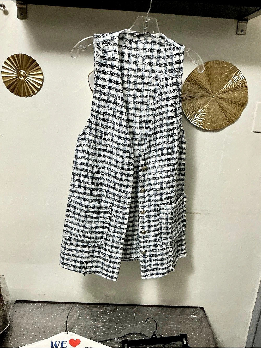 Zara Plaid Midi Dress in Blue & White Size Xsmall